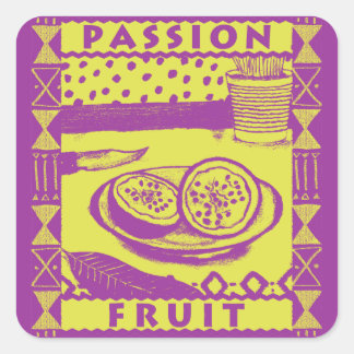 Passion Fruit Square Sticker
