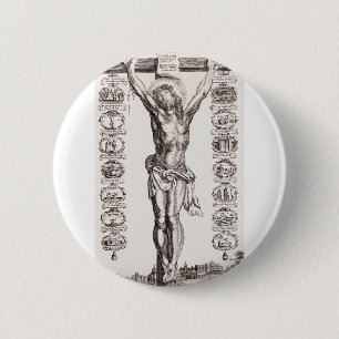 Passion of Jesus crucifixion of Christ 6 Cm Round Badge