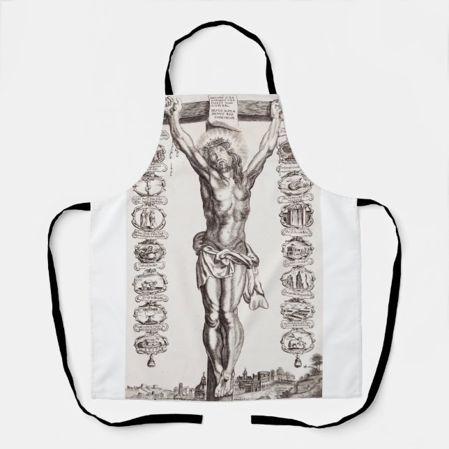 Passion of Jesus crucifixion of Christ Apron (Front)