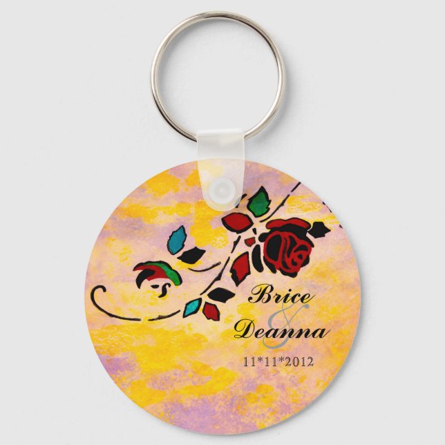 Passion Pieces Wedding Favour Keychain (Front)