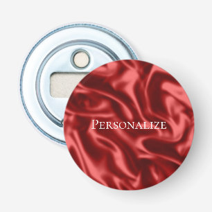 Passion Red Romantic Faux Satin Bottle Opener