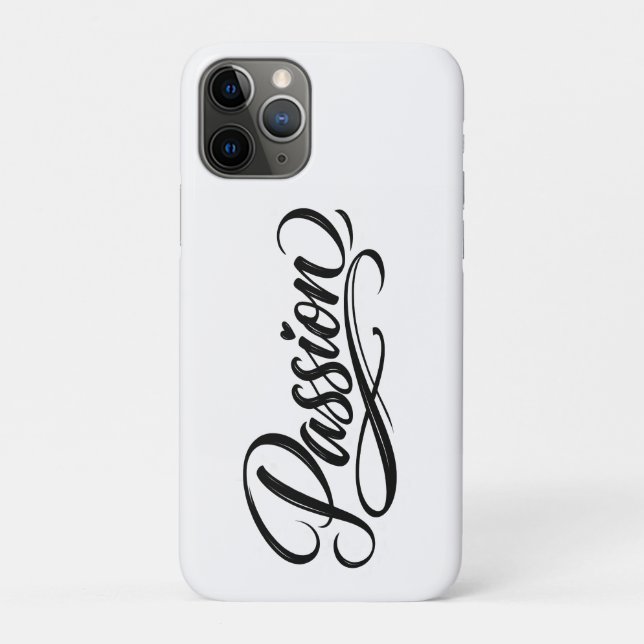 Passion Script | Elegant Minimalist Typography Case-Mate iPhone Case (Back)