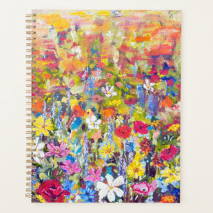 passionate blue orange yellow red wildflower field planner