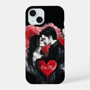 Passionate Couple & Heart Design iPhone 15 Case