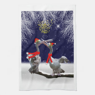 Passionate Pelicans Kitchen Towel