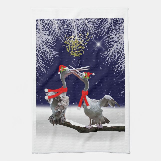 Passionate Pelicans Kitchen Towel (Vertical)