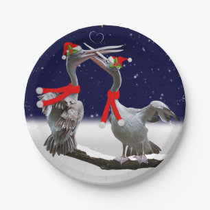 Passionate Pelicans Paper Plate