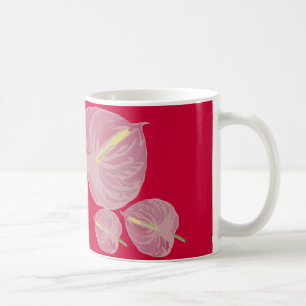 passionate pink anthurium coffee mug