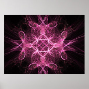 Passionate Pink Fractal Poster