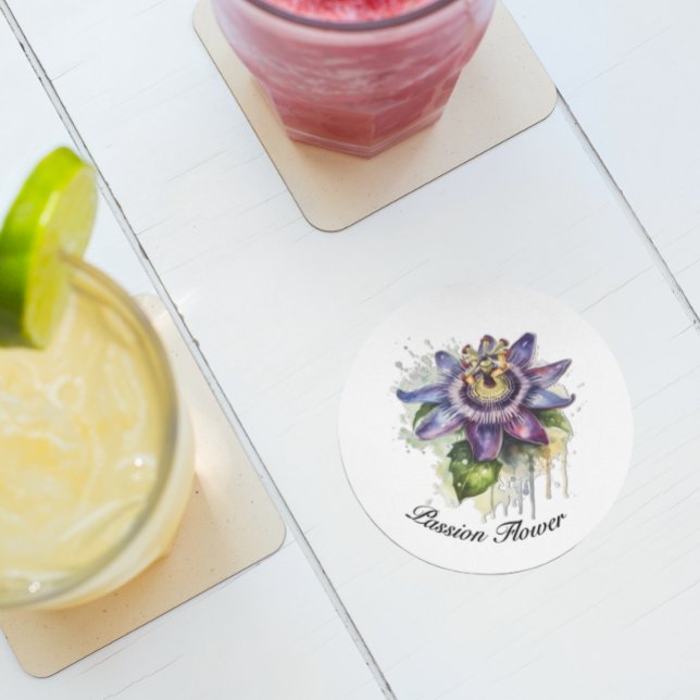 Passionate Purple Passion Flower Coaster (Creator Uploaded)