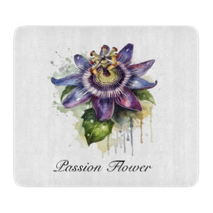 Passionate Purple Passion Flower Cutting Board