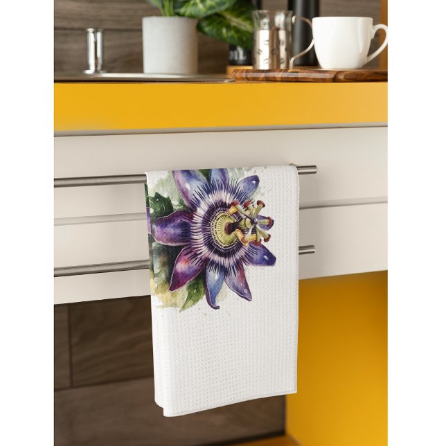 Passionate Purple Passion Flower Tea Towel (Creator Uploaded)