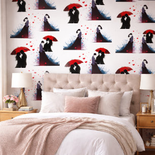 Passionate Romantic Bedroom Wall Mural for Couples