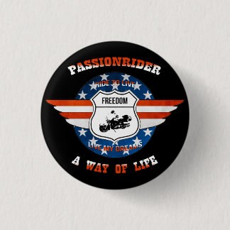 PassionRider swipes in 3 Cm Round Badge