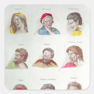 Passions, plate V, pub. by R. Edwards, London Square Sticker