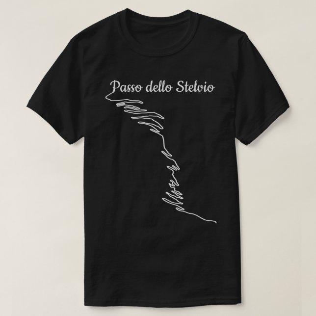 Passo dello Stelvio Bike Motorbike and cycling  T-Shirt (Design Front)