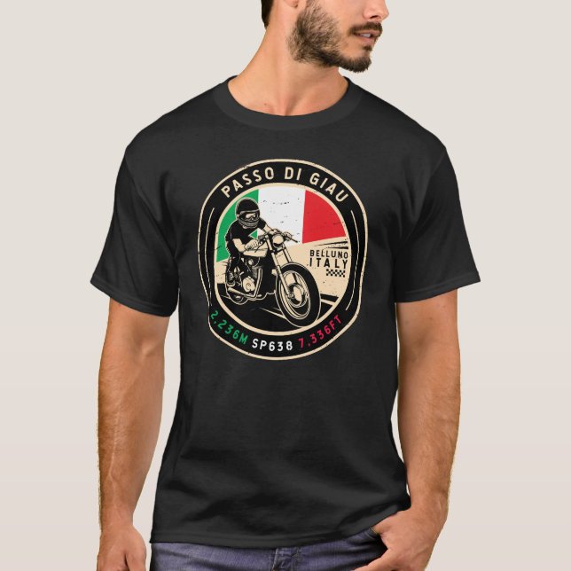 Passo di Giau Italy | Giau Pass | Motorcycle T-Shirt (Front)