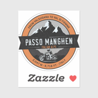 Passo Manghen Italian Alps Motorcycle Badge