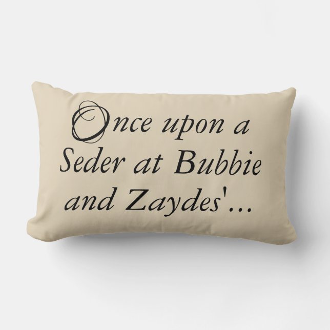 Passover 13 x 21" Throw Pillow Once Upon a Seder.. (Front)