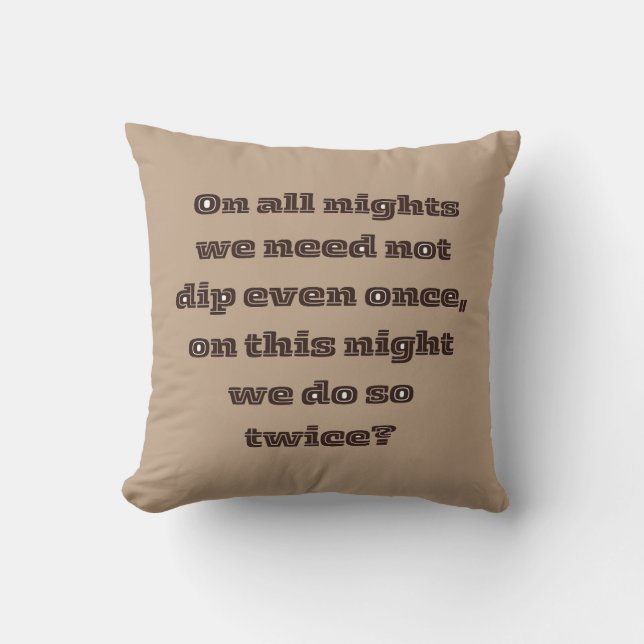 Passover 4 Questions Throw Pillow (Front)