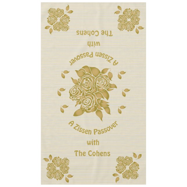 Passover 60/104" Tablecloth "Personalised Seder" (Front)