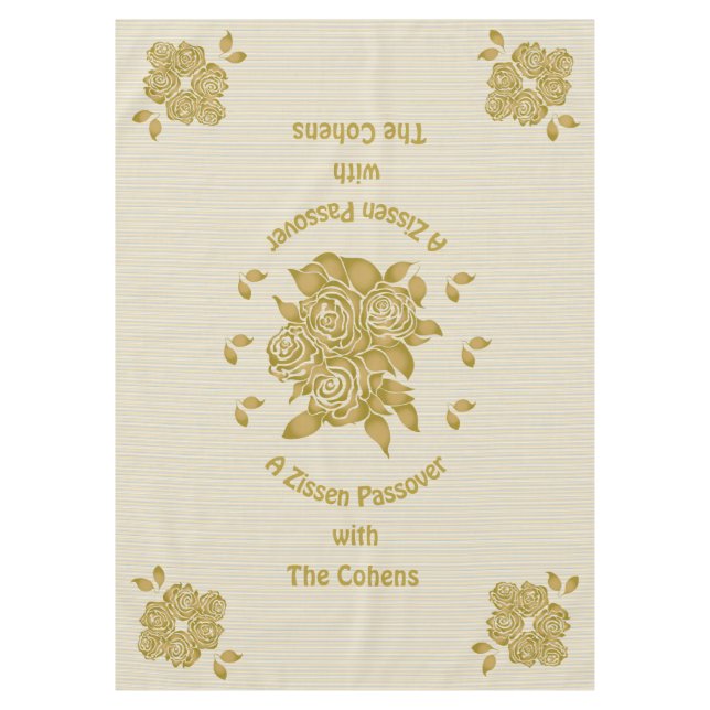 Passover 60/84" Tablecloth "Personalised Seder" (Front)