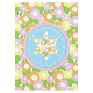 Passover 60" x 84" Tablecloth "A Sweet Passover"