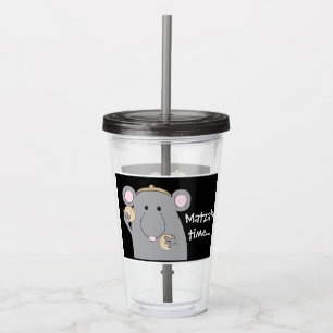 Passover Acrylic Tumbler 16 oz  Matzah Mouse Time