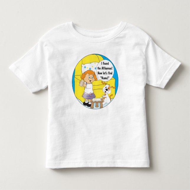 Passover Child's 2T-6T T-Shirt (girl/dog). (Front)