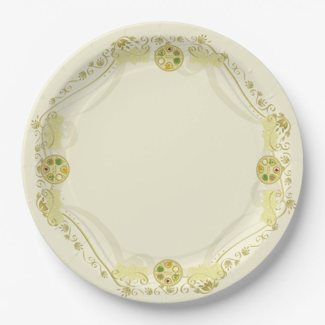 Passover Decorated Paper Plate (Front)