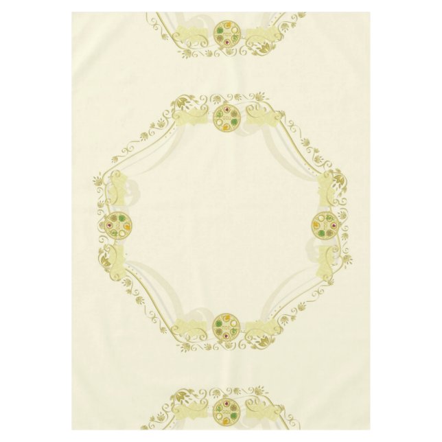 Passover Decorated Tablecloth (Front)