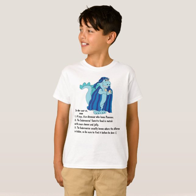 Passover Define Sedersaurus Kids Basic T-Shirt (Front Full)