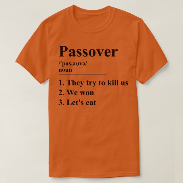 Passover Definition T-Shirt (Design Front)