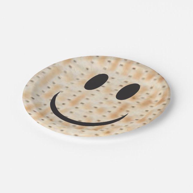 Passover Happy Matzah Paper Plate (Angled)