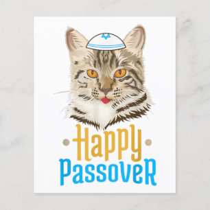 Passover Happy Passover Cat Funny Seder Jewish Flyer