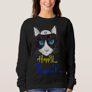 Passover Happy Passover Cat Seder Jewish Holiday Sweatshirt