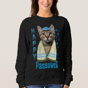 Passover Happy Passover Cat Seder Jewish Holiday Sweatshirt
