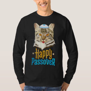 Passover Happy Passover Cat Seder Jewish Holiday T-Shirt