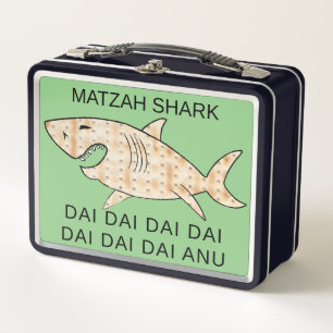 Passover Matzah Shark Dai Anu Metal Lunch Box
