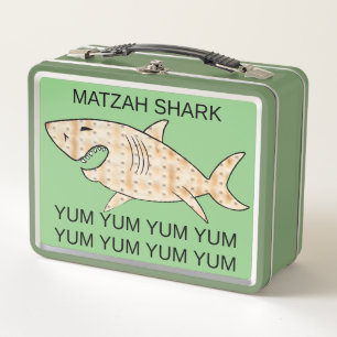 Passover Matzah Shark Metal Lunch Box