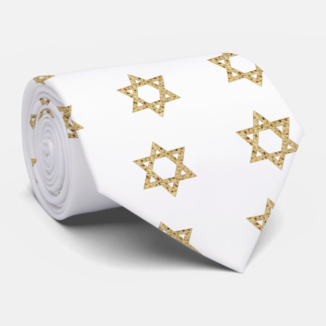 Passover Matzoh Star of David Tie (Rolled)