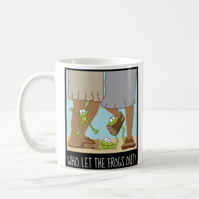 Passover Mug 11 oz. Who let the frogs out? (Left)