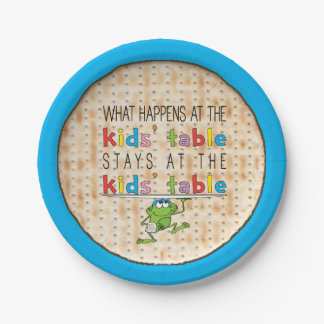 Passover Paper Plate "The Kids' Table" Pattern