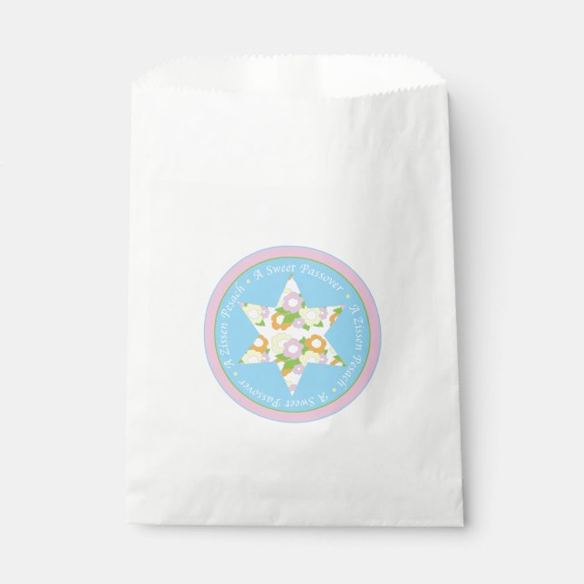 Passover "Pastel Flowers" Goodie Favour Bag (Front)