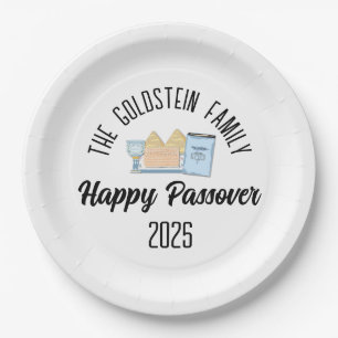 Passover Personalised Family Name  Paper Plate