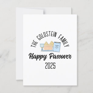 Passover Personalised Family Name Postcard