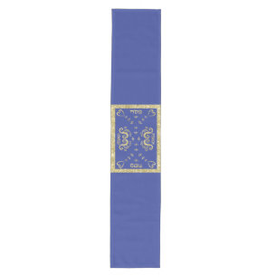 Passover Pesach Blue Medium Table Runner