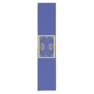 Passover Pesach Blue Small Short Table Runner