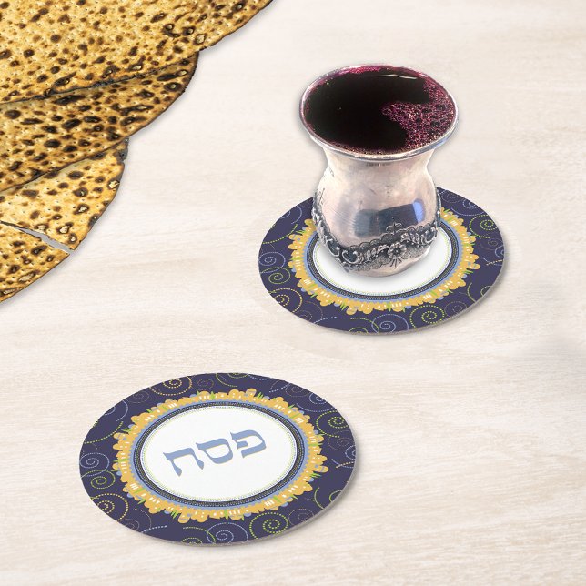 Passover Pesach Seder Jerusalem Paper Coaster (Creator Uploaded)