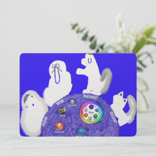 Passover Pesach Seder Table with Animals  Holiday Card